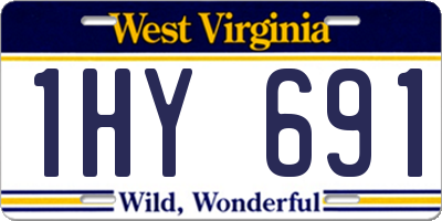 WV license plate 1HY691