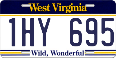 WV license plate 1HY695
