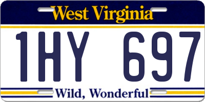 WV license plate 1HY697