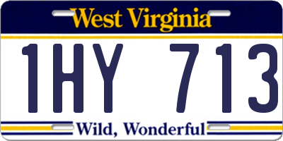 WV license plate 1HY713