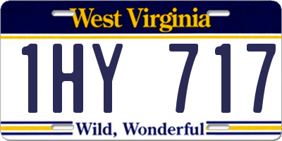 WV license plate 1HY717