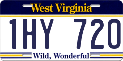 WV license plate 1HY720