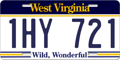 WV license plate 1HY721