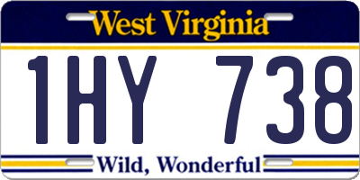 WV license plate 1HY738