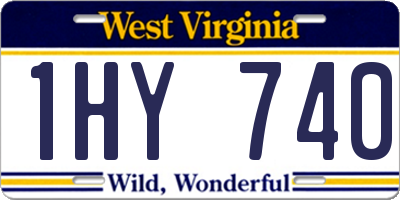 WV license plate 1HY740