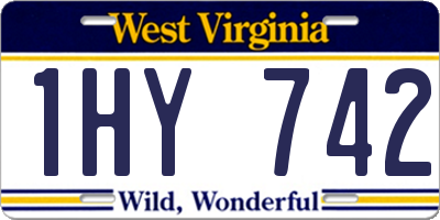 WV license plate 1HY742