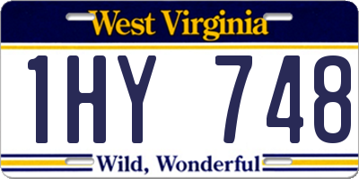 WV license plate 1HY748