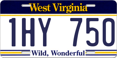 WV license plate 1HY750