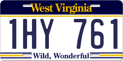 WV license plate 1HY761