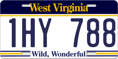 WV license plate 1HY788