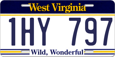 WV license plate 1HY797