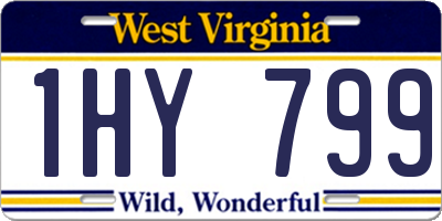 WV license plate 1HY799