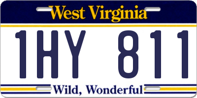 WV license plate 1HY811