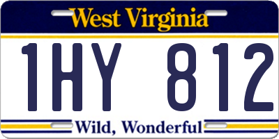 WV license plate 1HY812