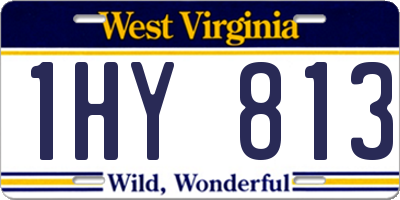WV license plate 1HY813