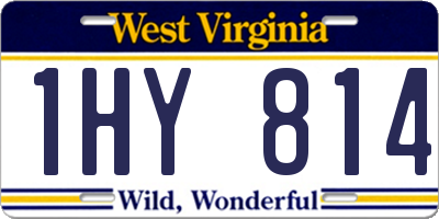 WV license plate 1HY814