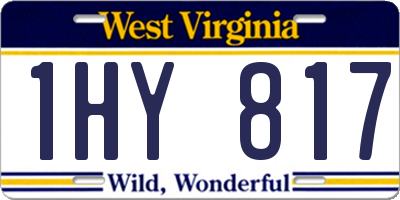 WV license plate 1HY817