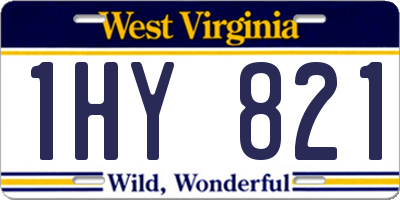WV license plate 1HY821