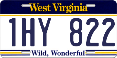 WV license plate 1HY822