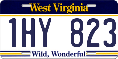 WV license plate 1HY823