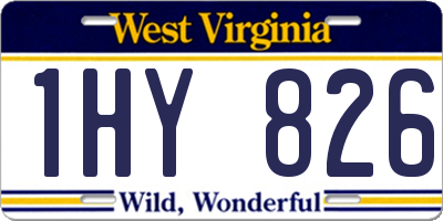 WV license plate 1HY826