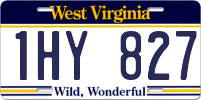 WV license plate 1HY827
