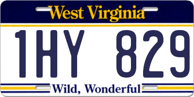WV license plate 1HY829
