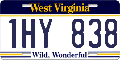 WV license plate 1HY838