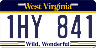 WV license plate 1HY841