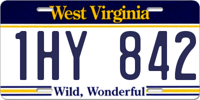 WV license plate 1HY842