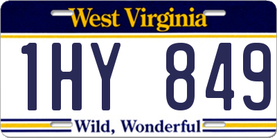 WV license plate 1HY849