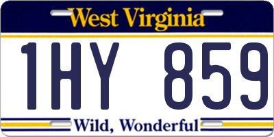 WV license plate 1HY859