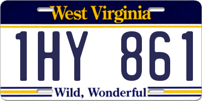 WV license plate 1HY861
