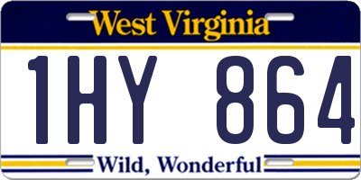 WV license plate 1HY864