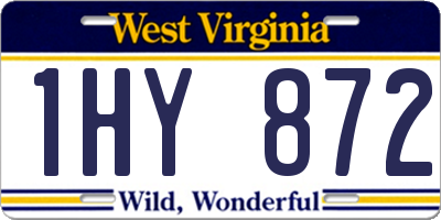 WV license plate 1HY872