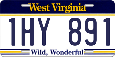 WV license plate 1HY891