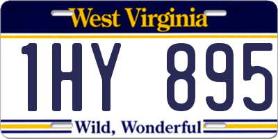 WV license plate 1HY895
