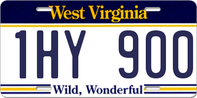 WV license plate 1HY900