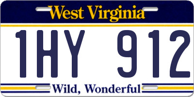 WV license plate 1HY912