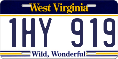 WV license plate 1HY919