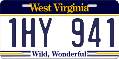 WV license plate 1HY941