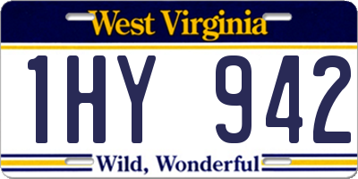 WV license plate 1HY942
