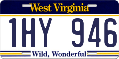 WV license plate 1HY946