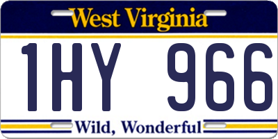 WV license plate 1HY966