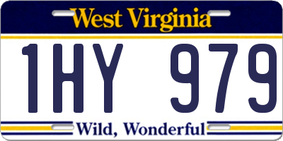 WV license plate 1HY979