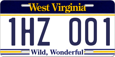 WV license plate 1HZ001