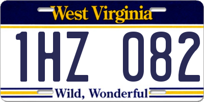 WV license plate 1HZ082