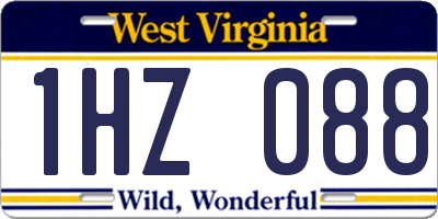 WV license plate 1HZ088