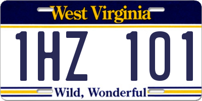 WV license plate 1HZ101