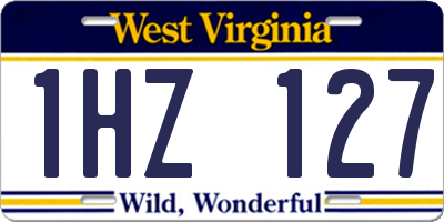 WV license plate 1HZ127